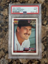1991 Topps Desert Shield #792 Mike Greenwell  PSA 9 MINT RED SOX