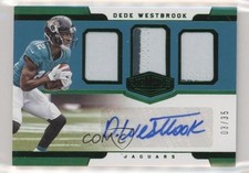 2018 Panini Plates & Patches Trio 3/35 Dede Westbrook #PT-DW Patch Auto 0c3