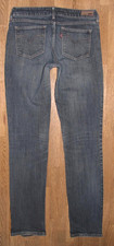 Ladies Levi S -demi Curve Modern Rise Straight Levis Jeans Blue Approx. W29/L33
