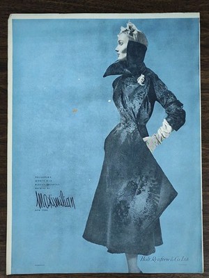 1950 Flair Magazine Erwin Blumenfeld Maximilian Fur Holt Renfrew Vintage Ad