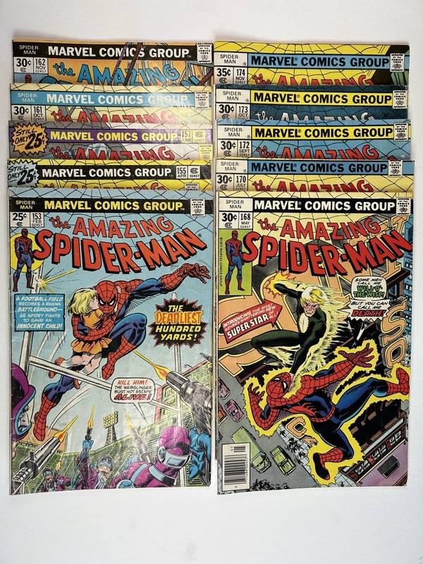 Amazing Spider-Man Lot #153 155 157 161 162 168 170 172 173 174 Bronze Age VG-
