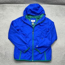 Champion C9 R1402 Youth Large 12/14 Lightweight Blu/ Green Zip Up Hooded Jacket