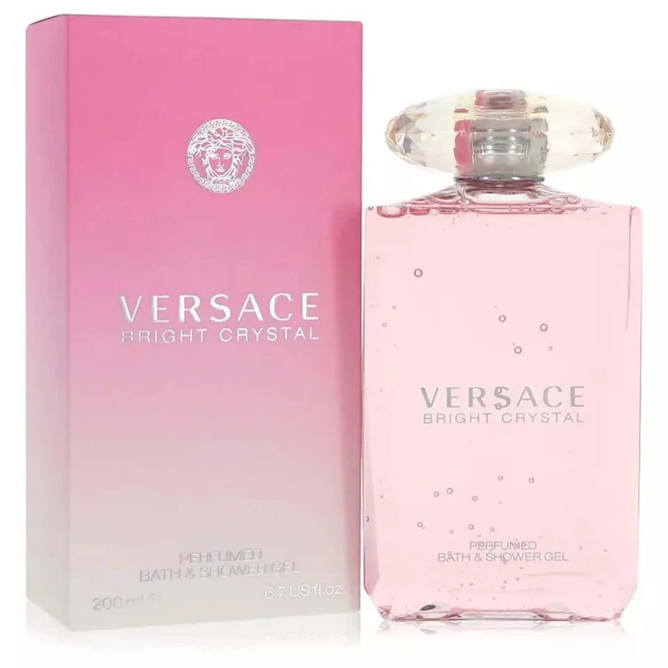 Gel de baño y ducha Bright Crystal de Versace para mujer 6,7 oz nuevo en caja