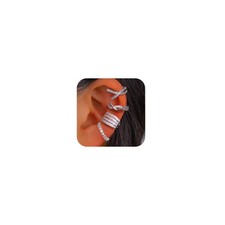 Ear Cuff Earrings for Women Rhinestone Ear Cuffs Non Piercing Clip on Cartila...