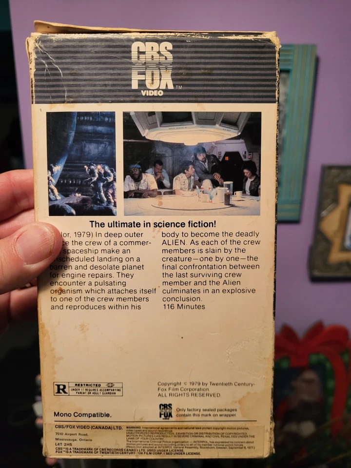 Alien VHS (1979) CBS Fox Video Red Label 1984 (Rare) - Image 2 of 4