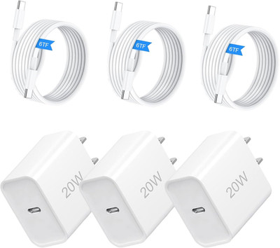 I Phone 17 16 15 USB C Charger Block，20W Type C Wall Charger Block with USB C to