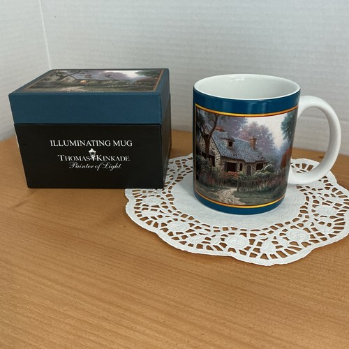 NEU FOXGLOVE COTTAGE Szene Thomas Kinkade Vintage 1999 Kaffee/Teetasse Keramik