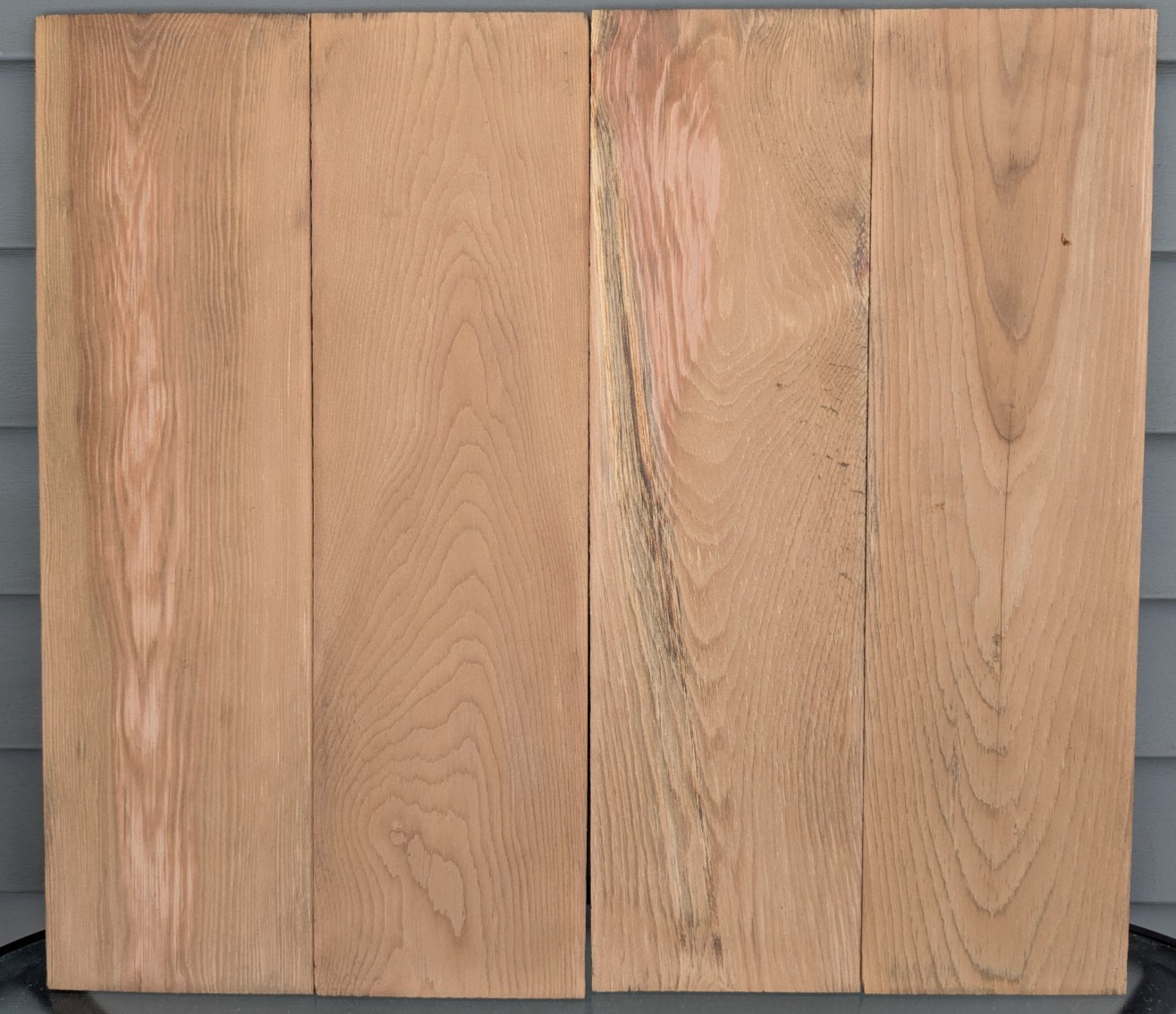 4 Thin Antique Old Growth Poplar Wood Panels 21" X 5 X 3/16" Lumber Lot X79