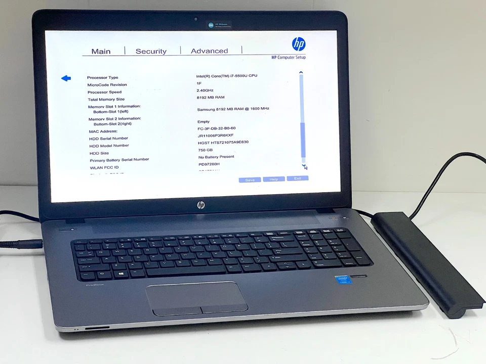 HP ProBook 470 G2 i7 5th Gen 2.4Ghz 8GB RAM HD+ 17.3” - image 4 of 4