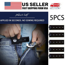 5PCS Women Men Waist Extender Button Elastic for Jeans Pants Button Extender