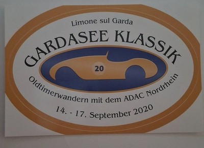 Werbe-Aufkleber - GARDASEE KLASSIK Sept. 2020 - Oldtimerwandern ADAC Nordrhein