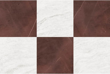 Floorpops X Chris Loves Julia Bonneville Oxblood Peel and Stick Floor Tiles, FP6