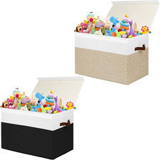Toy Box Chest, Collapsible Sturdy Storage Bins with Lids, Extra Large Kids Toy S