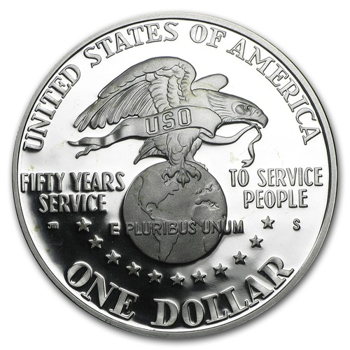 1991-S USO $1 Silver Commem Proof (Capsule Only) - Picture 2 of 2