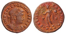 Roman - Constantine I the Great AD 306-337 Bronze Follis Lugdunum genuine VF
