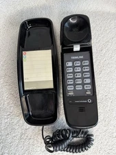 Corded Black TrimLine Phone 210 Retro Push Button Telephone Lucent Technologies