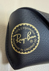 Ray-Ban Luxottica Sunglasses Case Black Soft Faux Leather Snap Pouch OEM — photo 6