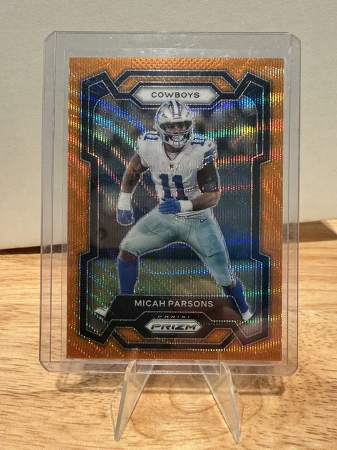 2023 Panini Prizm Micah Parsons Orange Wave 19/60 Cowboys