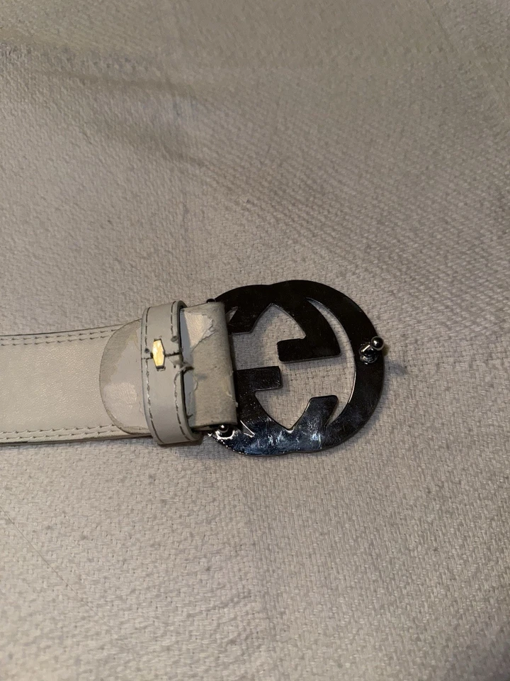 Cinturón de moda Gucci para hombre blanco, rojo, verde a rayas doble G! *RÉPLICA* Foto 3 de 3