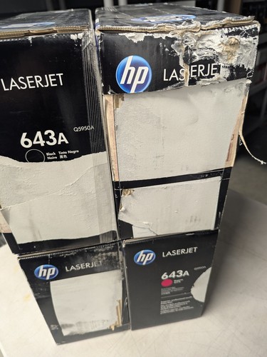 ✨ Set HP 643A Toner Q5950A Q5951A Q5952A Q5953A OEM Set LaserJet 4700 CMYK - Bild 2 von 16