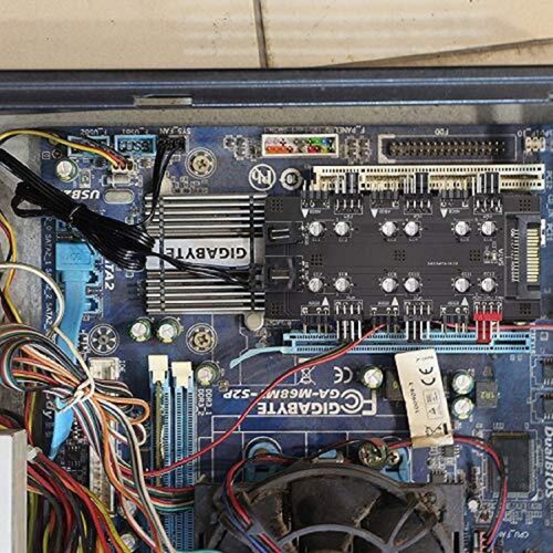 SATA 1 to 6 Way PWM/ARGB 4Pin Cooling Fan Splitter Hub With PWM Speed Controller - Photo 10/11