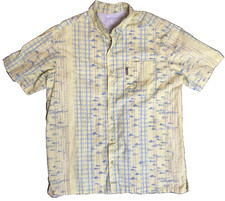 Columbia PFG Fishing Shirt Men's Large Super Bahama All Over Print Omni-Shade