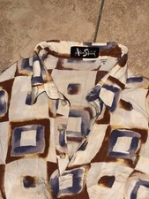 alan stuart vintage pattern polo size xl