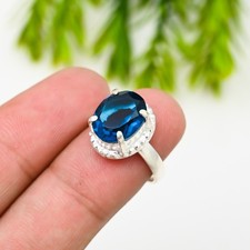 Apatite Gemstone 925 Sterling Silver Ring Handmade Jewelry Ring Gift For Wife