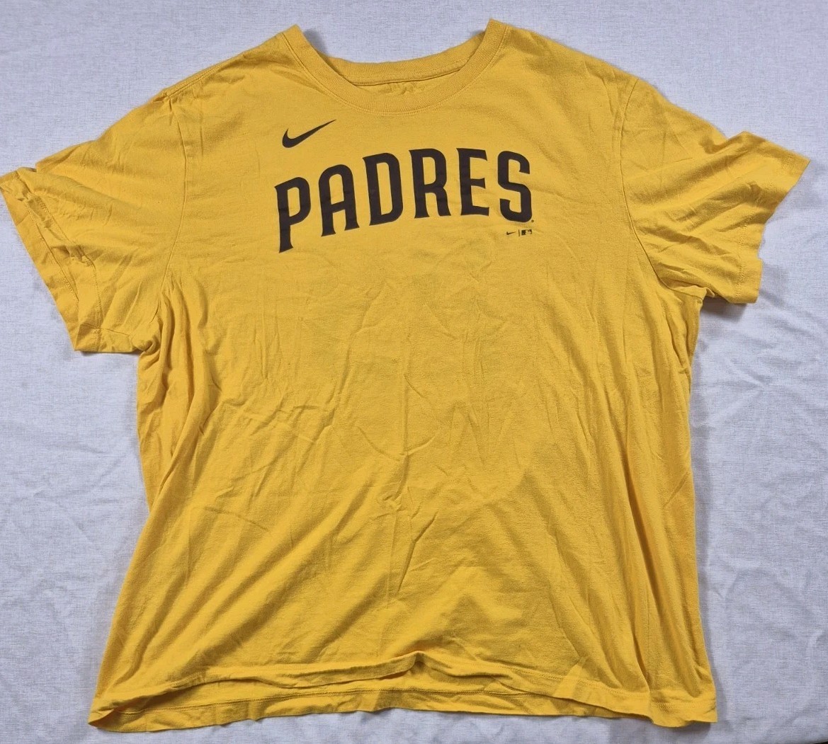 Nike San Diego Padres MLB Fernando Tatis Jr. Yellow T-Shirt Men's XXL Cotton