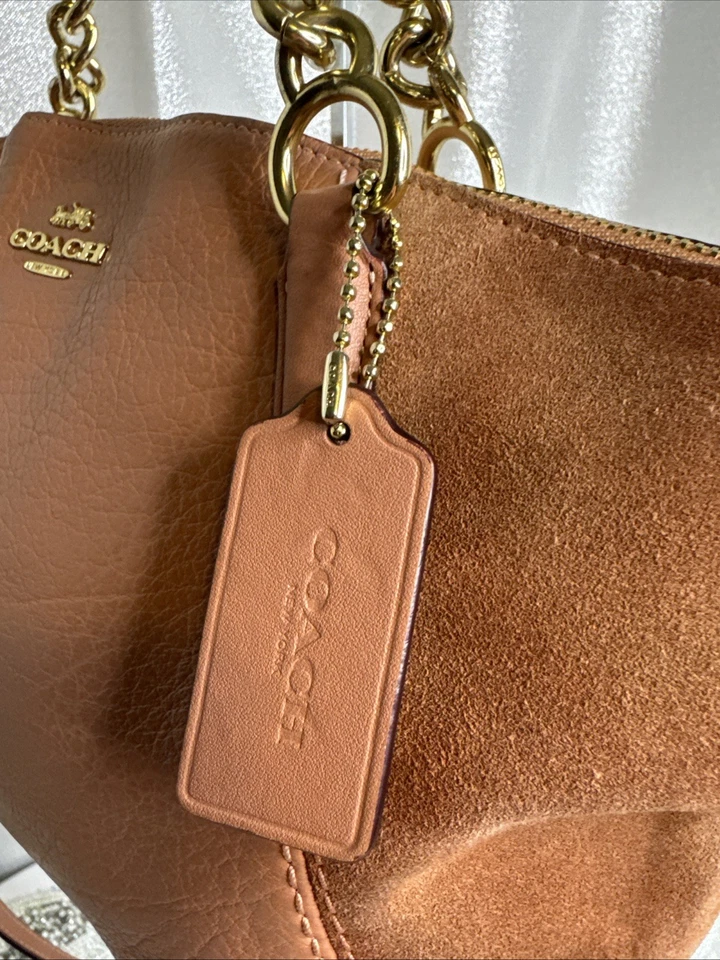 Coach Leather Coral Kelsey Satchel Handbag Crossbody Purse - Image 4 of 4