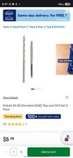 Cobalt Taps Set Of 3 Available 6/32 - 10/32 - 5/16 Comes With Drill Bit Needed