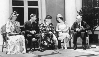 King George VI of Great Britain Queen Elizabeth in New York with P- Old Photo