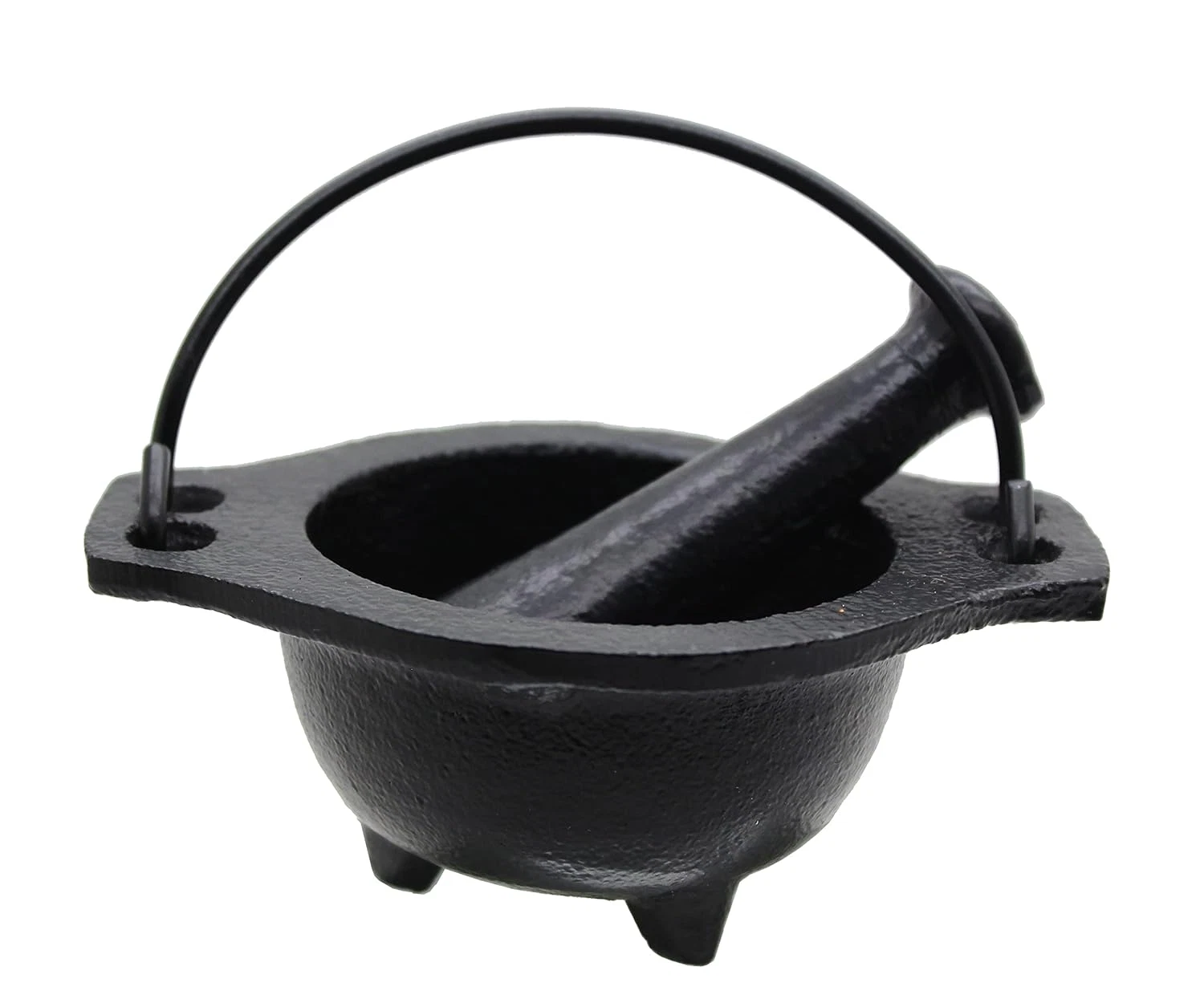 Cast Iron Cauldron Mortar and Pestle Set