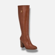 Tommy Hilfiger Women's Brown Ursy Tall Block-Heel Boots Shoes Size 7.5M
