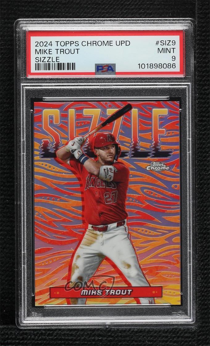 2024 Topps Chrome Update Sizzle Mike Trout #SIZ-9 PSA 9 MINT 2l4
