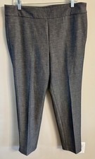 Talbots Women's Chatham Ankle Dress Pants Gray Size 14 EUC