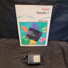 Canon Electronic Typewriter Typestar 2 AC Adapter AD-6III & Instruction Manual thumbnail