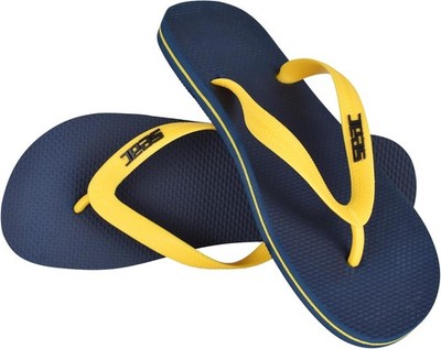 Seac Ohau, Gummi-Zehentrenner für Meer, Pool, Strand und Boot, blau/gelb, 45/46