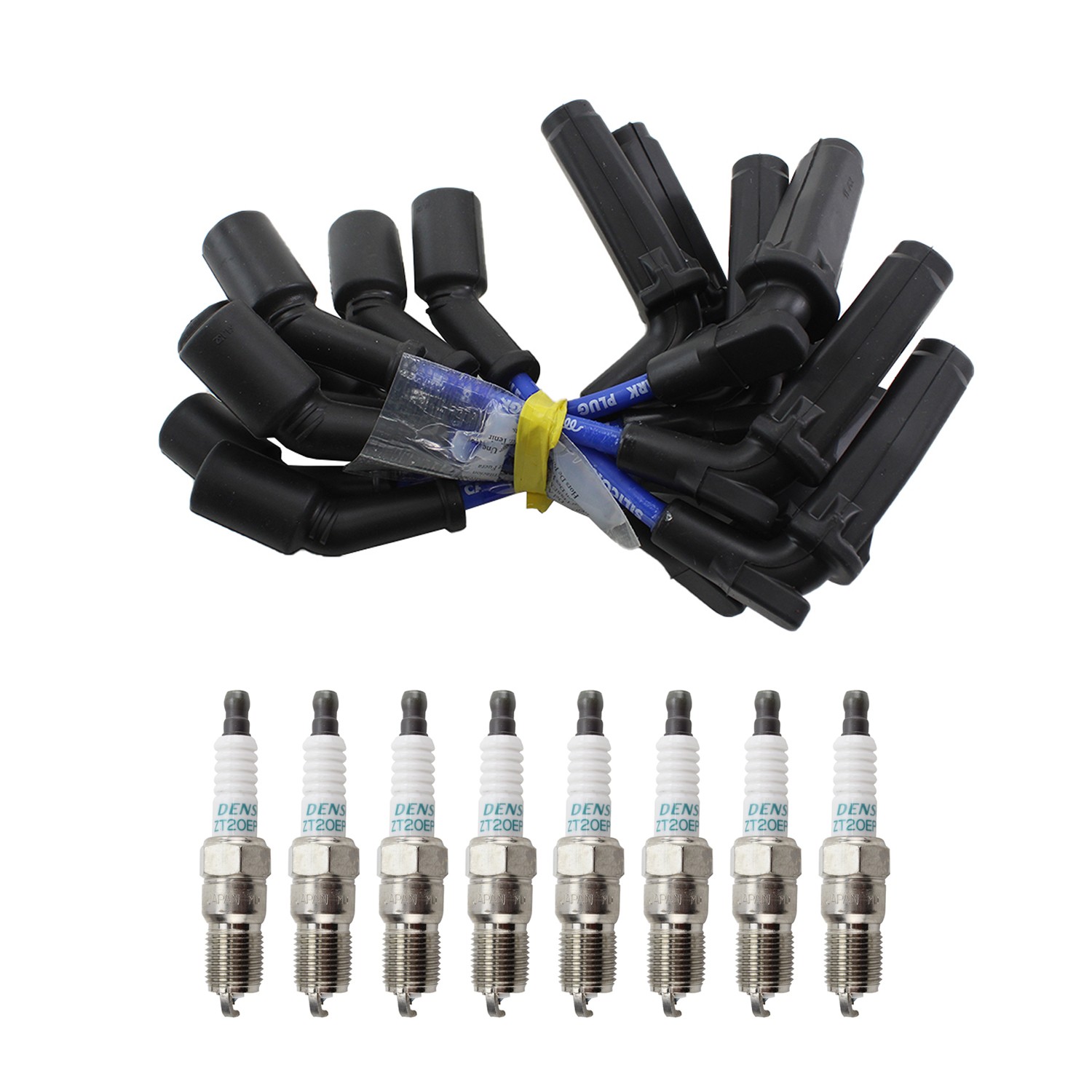 NGK Wire Set  Denso 8 Double Iridium Spark Plugs Kit for Corvette 7.0L V8 06-08