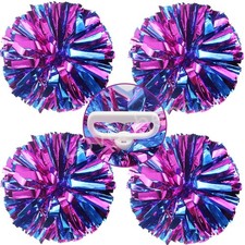 4PCS Pink and Blue Pom Poms Cheerleading