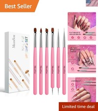 Versatile 6PCS Nail Art Brush Set with High-Quality Nylon  Stylish Design