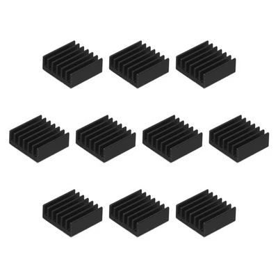 10Stk 14x14x6mm Kühlkörper Aluminium Kühler Kühlkörper Kühlung Schwarz - Bild 1 von 4