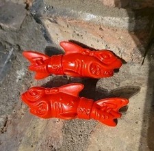 Vtg TMNT Pizza Skimmin Jetboat Shark Torpedo  1991 Red Missile Set Of Two