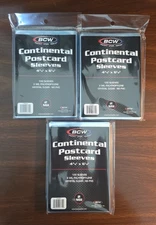 300 BCW Archival Postcard Sleeves CONTINENTAL Size 4 3/8" X 6 1/4" 82 Mil Thick