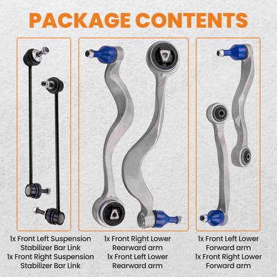 6pcs Front Lower Suspension Wishbone Control Arms Kit for BMW 5  