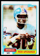 Rick Upchurch, 1981 Topps, #82, Denver Broncos,