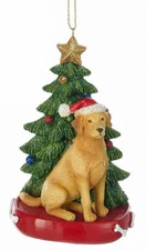 Yellow Lab Christmas Tree Ornament