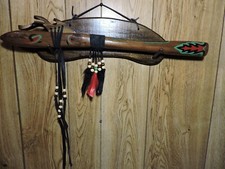 Hand Carved Native American Style FernFire Medicine Flute  F 