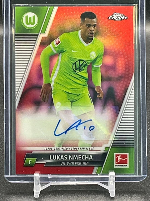 Lukas Nmecha Red Refractor Auto 2021-22 Topps Chrome Bundesliga Autograph /10 SP