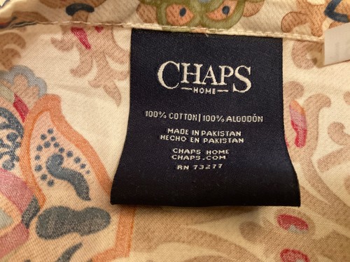 Copricuscino Ralph Lauren CHAPS Marrakech beige blu rosso paisley con cordino king - Foto 5 di 7